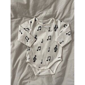 Monica + Andy Music Notes Bodysuit (3-6 Months)